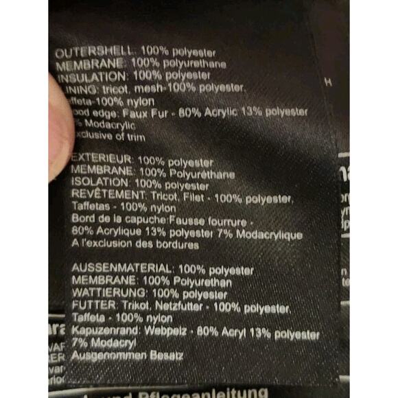 Burton Jacket Womens Med, Burgundy, Fur Trimmed Hood, Pockets, Side Vents - Picture 8 of 14